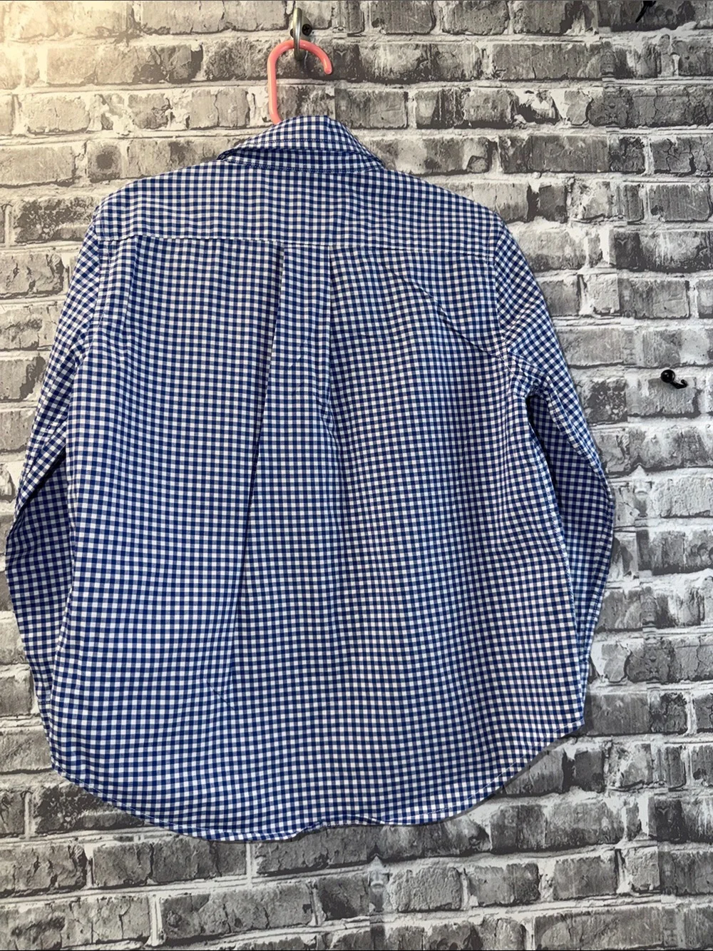 Boy's Ralph Lauren Blue and White Gingham Button-Down Shirt